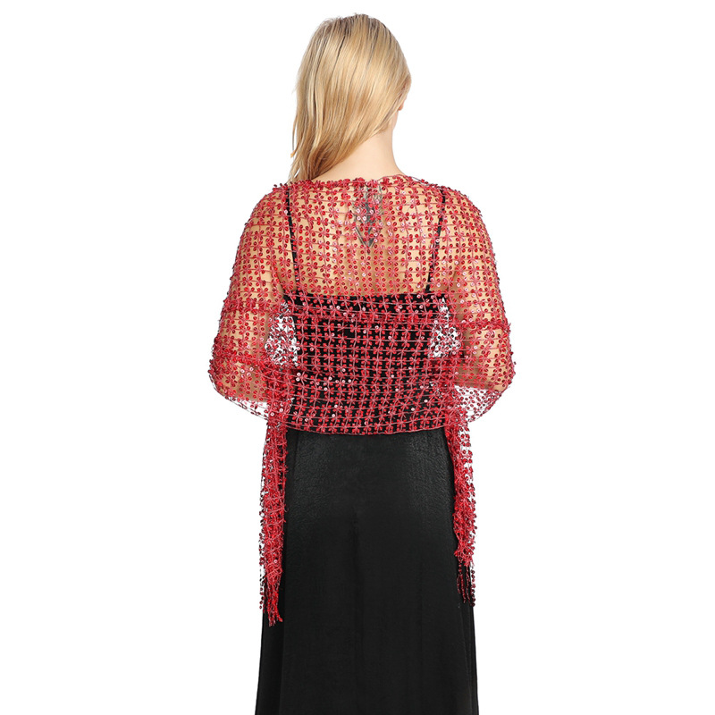 Stole Wedding Shawl - Châle à franges et sequins de