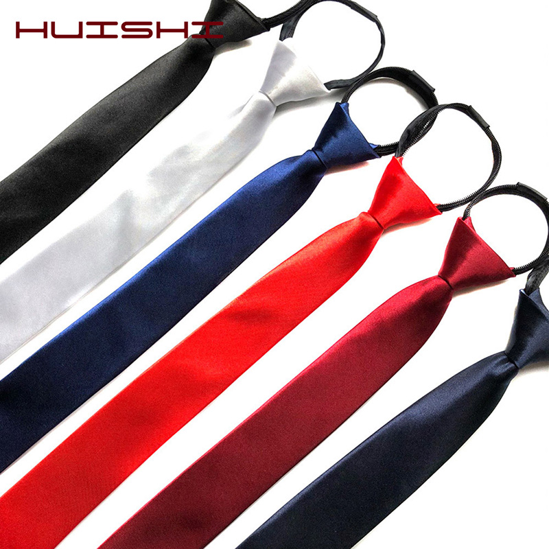Skinny Tie Men - HUISHI-Cravate de présidence à fermeture éclair