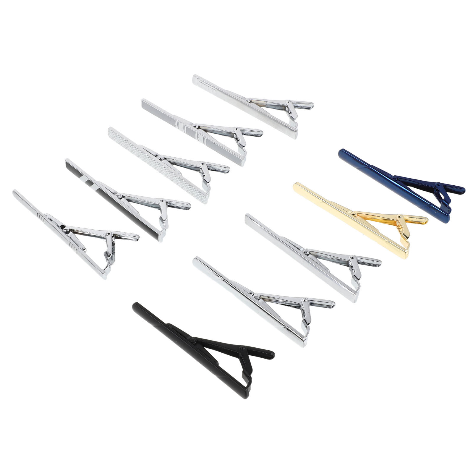 Tie Bar Set Gift - Ensemble de 10 pinces à cravate