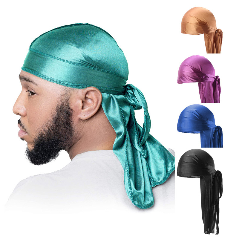 Bandana Doo Rag - Durag-Turban en soie pour homme, 5