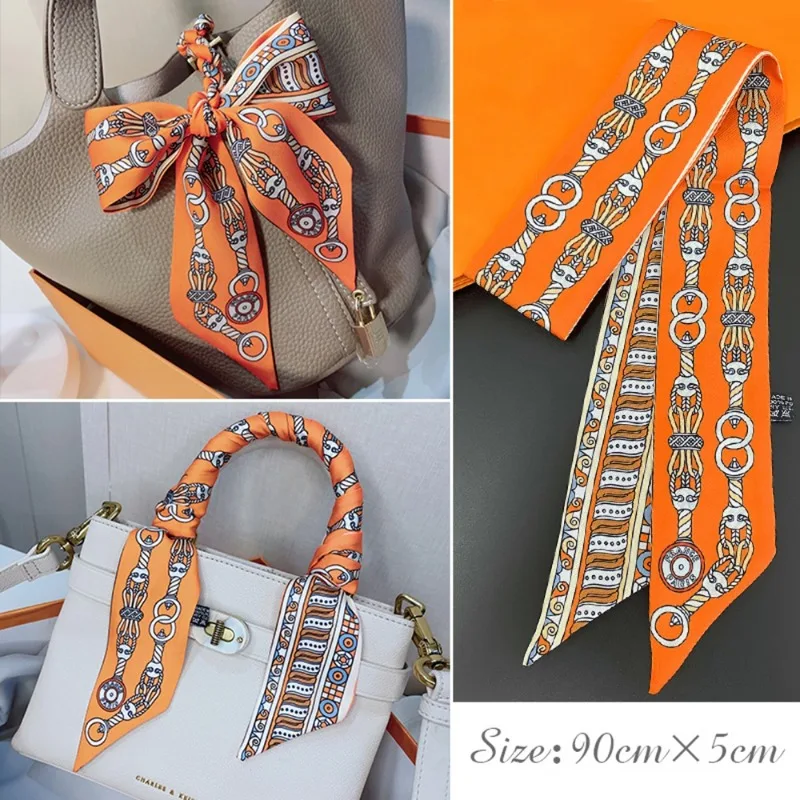 Ascot Neck Scarf - Mode maigre Foulard en soie pour