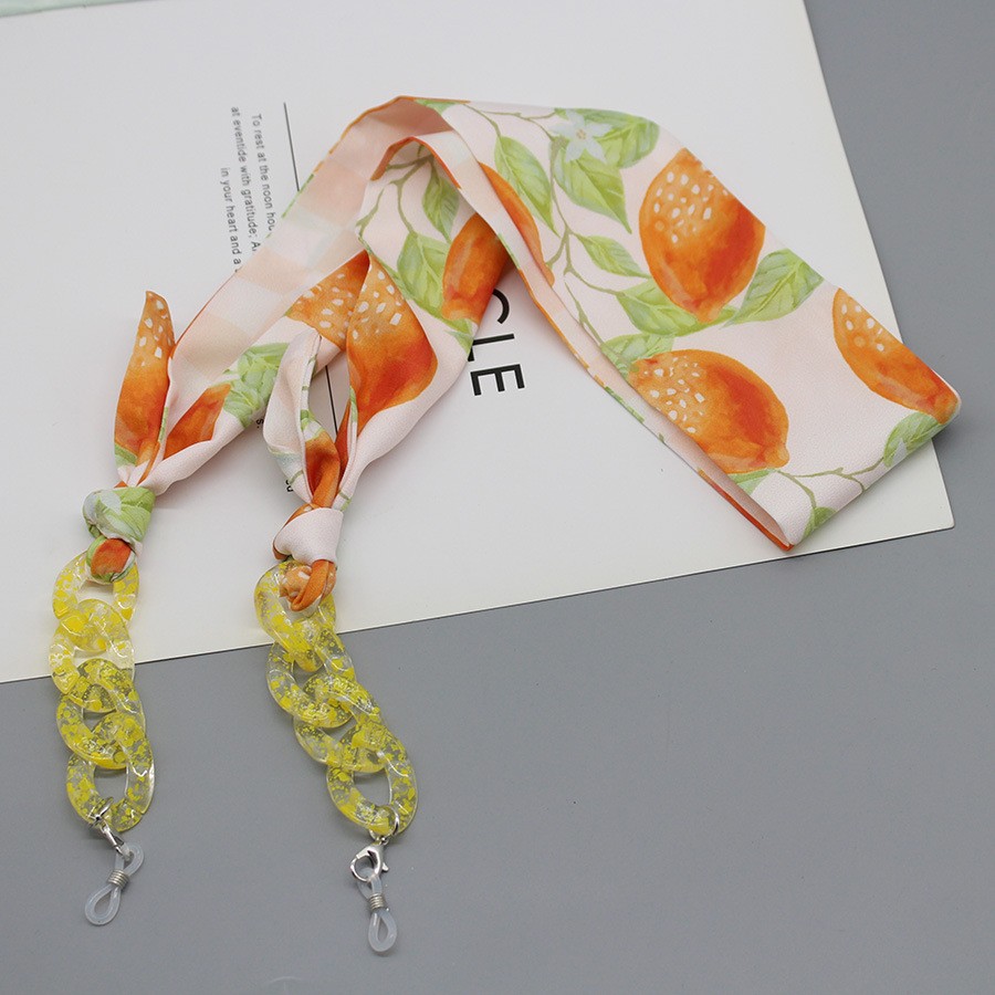 Silk Neck Scarf - Bohême imprimé foulard en soie lunettes