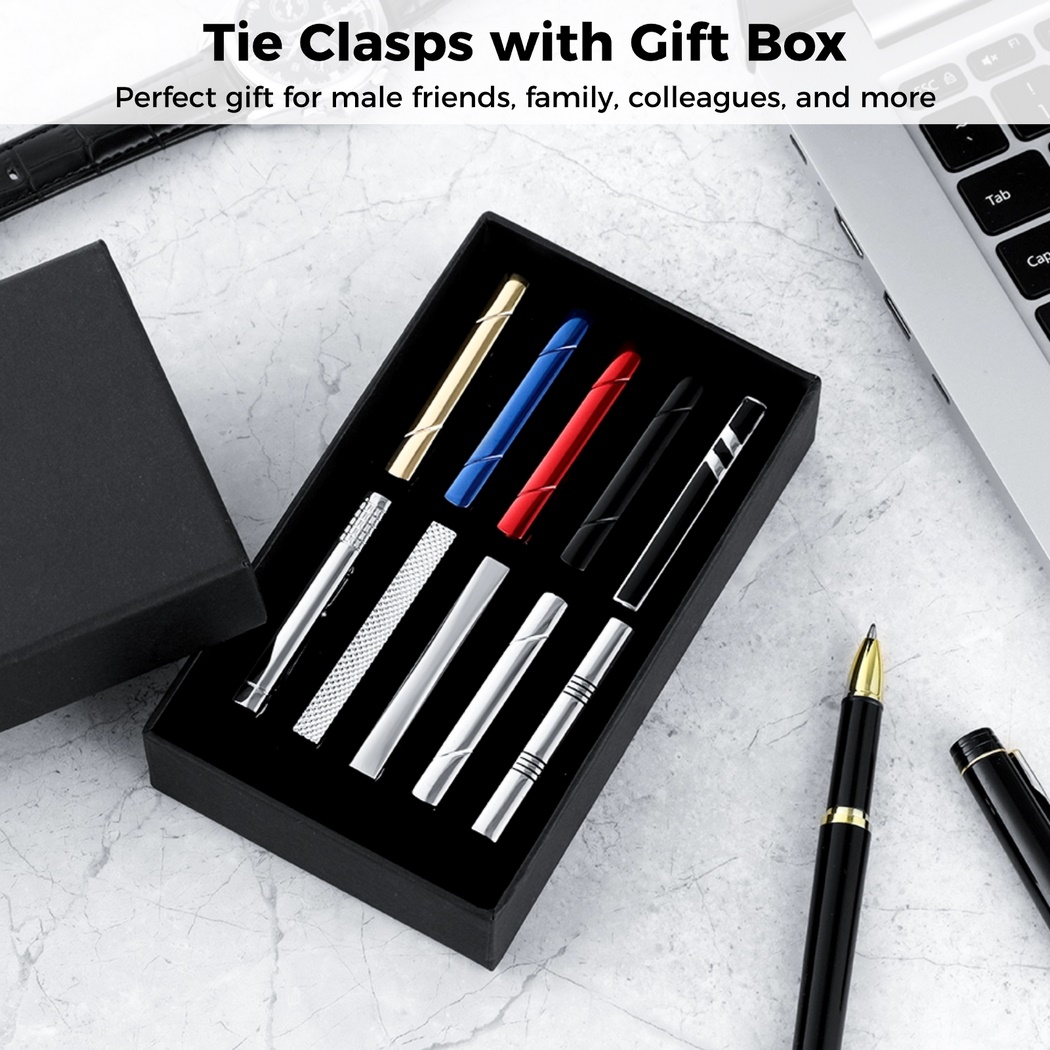 Lot de 10 pinces à cravate pou - Tie Bar Set Gift avis et prix