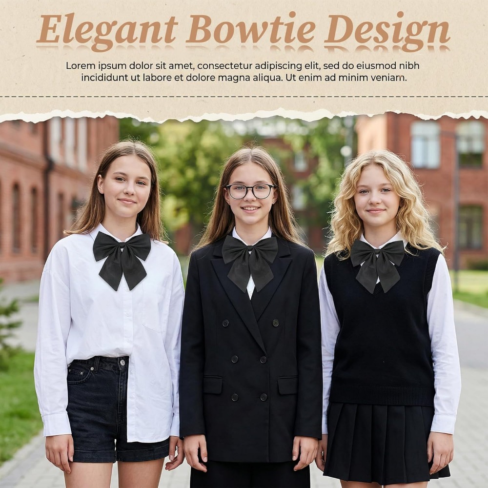 Noeuds papillon noirs pour fem - Bow Tie Pre Tied avis et prix