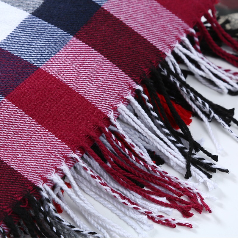 Hiver hommes écharpe Plaid ray - Muffler Men Wool avis et prix