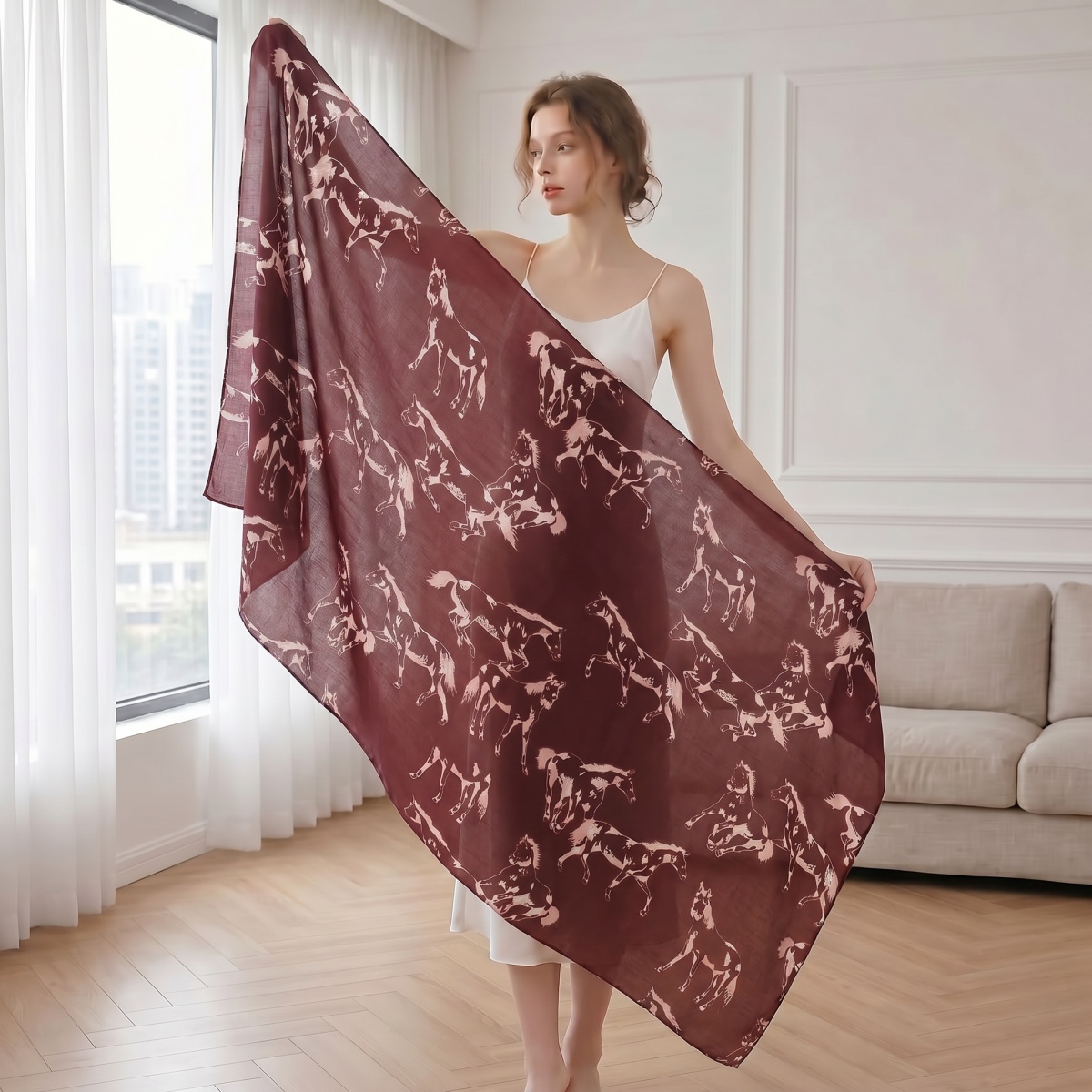 Écharpe Femme en Coton, Foular - Pashmina Wrap Large avis et prix