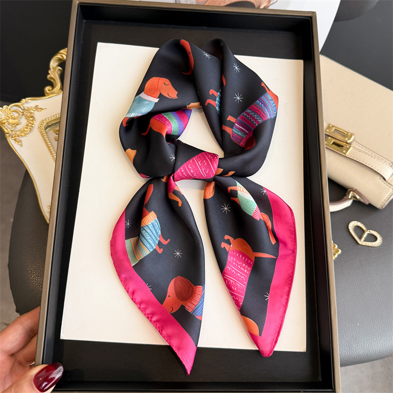 Foulard carré élégant en soie  - Face Scarf Mask avis et prix