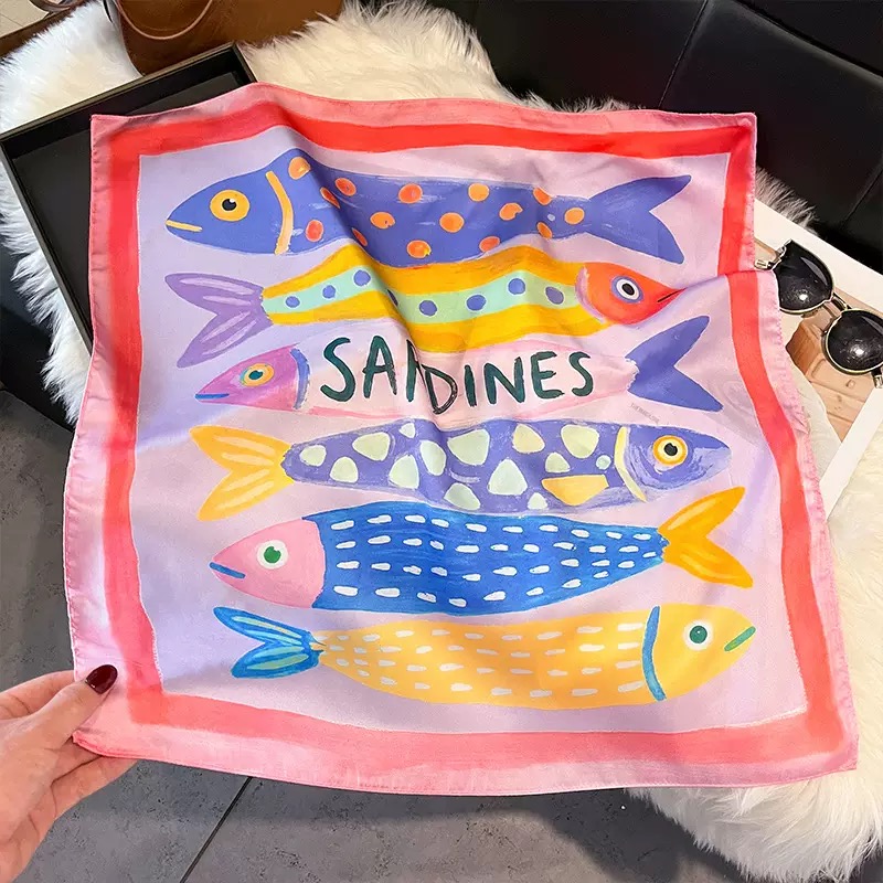 Foulards carrés en soie à moti - Face Scarf Mask avis et prix