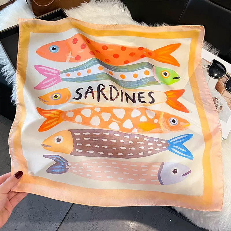 Foulards carrés en soie à moti - Face Scarf Mask avis et prix